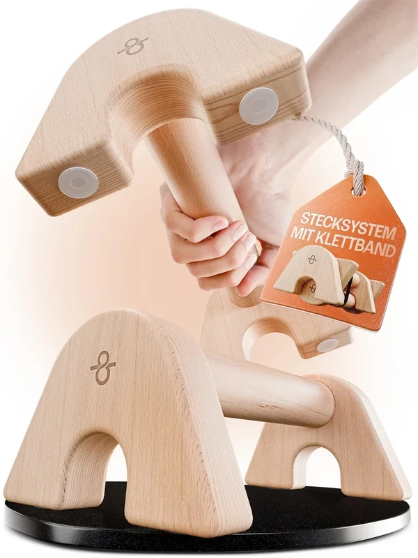 KFA8 Liegestützgriffe - Transportable Premium Parallettes - einfach verstaubare Handstand Griffe - Calisthenics Equipment zum Mitnehmen