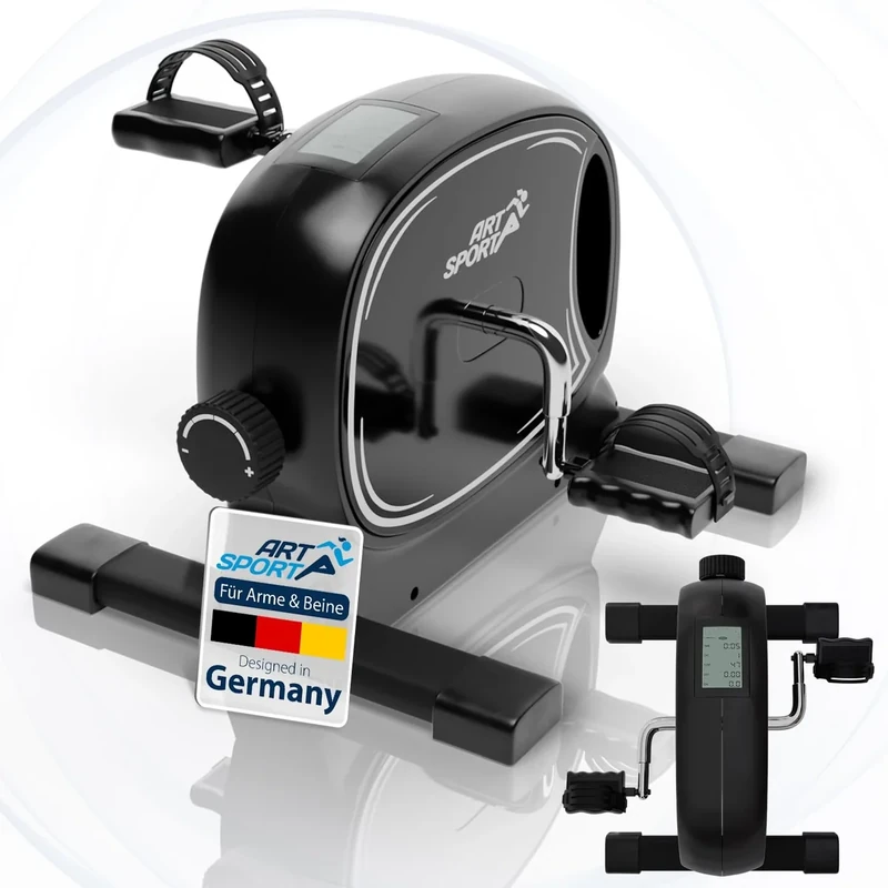 Juskys Pedaltrainer Sportivo - leiser Heimtrainer, Fitnessgerät, Senioren, Armtrainer, Beintrainer, Mini Fahrrad für Zuhause