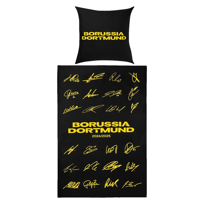 Borussia Dortmund BVB Bettwäsche Unterschriften 24/25