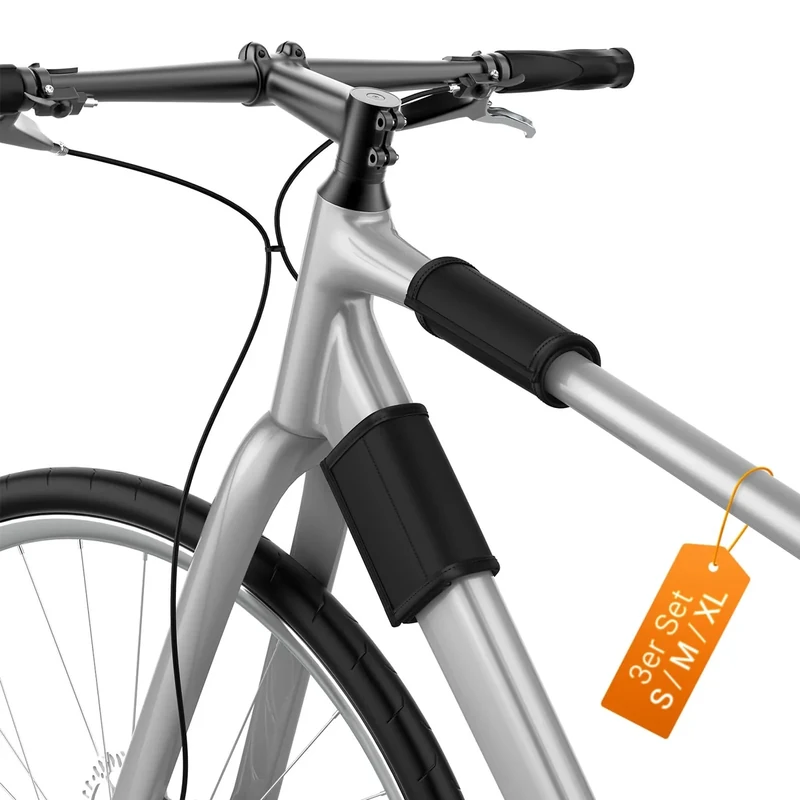 Siegvoll Fahrrad Rahmenschutz mit 3 verschiedenen Größen Transportschutz für Thule Fahrradträger Schutz für Carbonrahmen Fahrrad Zubehör Befestigung Schutz vor Kratzern