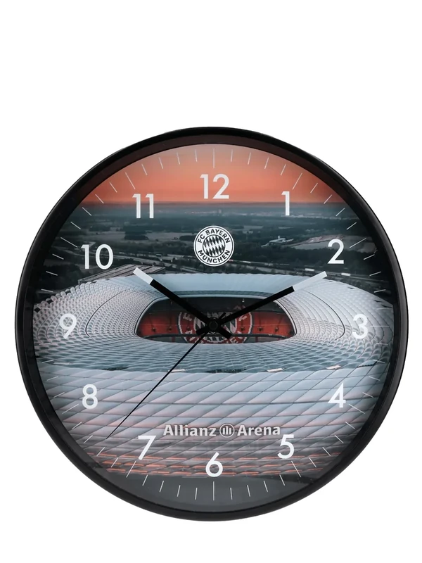 FC Bayern München I Wanduhr Glow in The Dark I Uhr I Leuchtet im dunklen I Schwarz