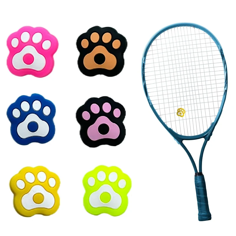Tennis Dämpfer,Biluer 6 PCS Dämpfer Tennisschläger Tennisschläger Dämpfer Vibrationsdämpfer Vibrationsdämpfer Tennis-Stoßdämpfer In Form Eines Fleischkissens（6）