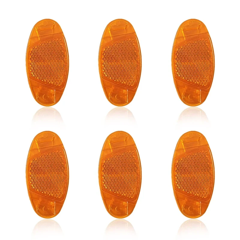 Dreamil Speichenreflektoren Starkreflektierende Speichen Katzenaugen in Katzenaugen-Reflektoren 6 Stück für Rennrad Mountainbike Elektrofahrrad Orange
