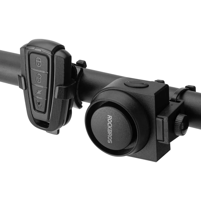 ROCKBROS Elektrische Fahrradklingel 150 dB, IPX5 Wasserdicht Laut Fahrradhupe, Einstellbare Lautstärke Type-C Wiederaufladbare für MTB Rennrad BMX