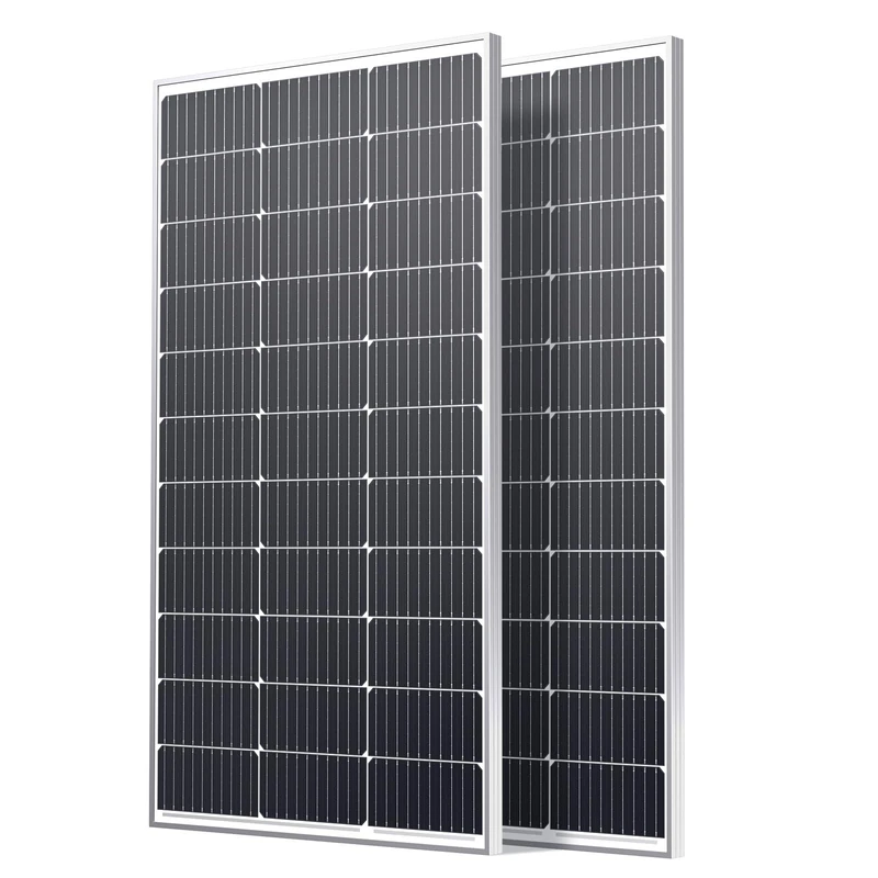 Callsun 200 W Solarpanel, 2 Stück, 12 V, 100 Watt Solarpanel mit High-Output-Design, hocheffizientes monokristallines PV-Modul, ideal für Wohnmobil, Van, Camping, Marine, Dach, Haus, Bauernhof