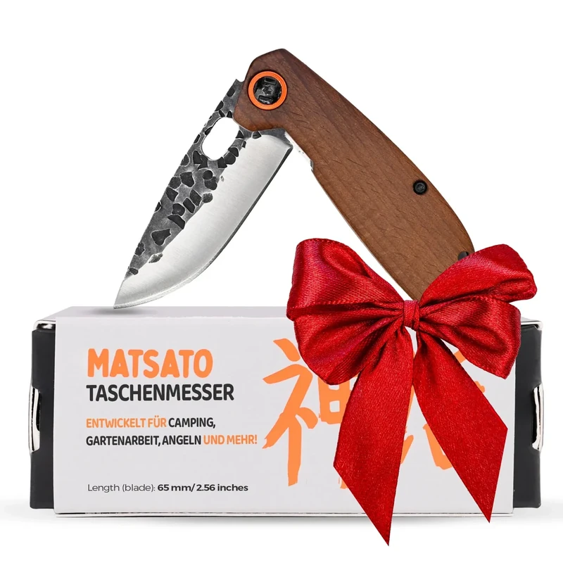 Matsato Taschenmesser Klappmesser. Outdoor Messer, Pocket Knife, Scharfes Messer Geschenke für Männer, Klingenlänge 65mm - Image 1