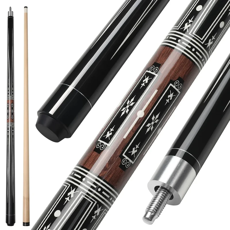 ASMPCUE Billard Queue, 58" Pool Queue 13mm Spitzen Pool Cue für Professionelle Billardspieler, 1/2 Maple Queue Sticks für Billard Tisch Sport, Bar Pool Table Sticks for Billard Enthusiasten, Braun