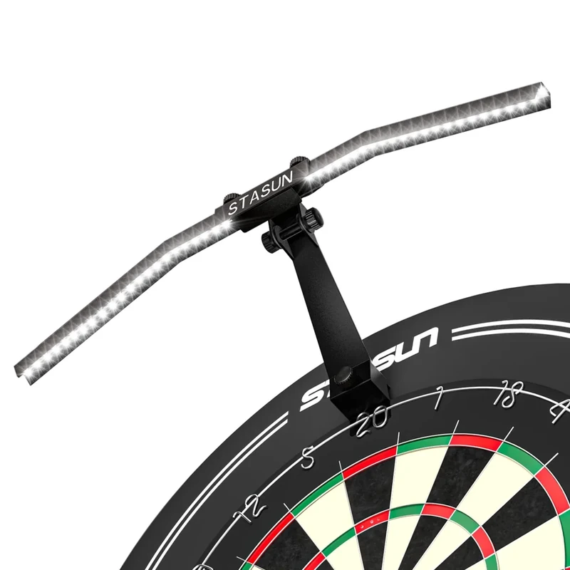 STASUN LED Dartscheibe Beleuchtung,Faltbares TOR120 Dart Licht für das Gesamte Board,Professionelles Dart Zubehör mit Einstellbarem Winkel und Helligkeit, Keine Seitenblendung