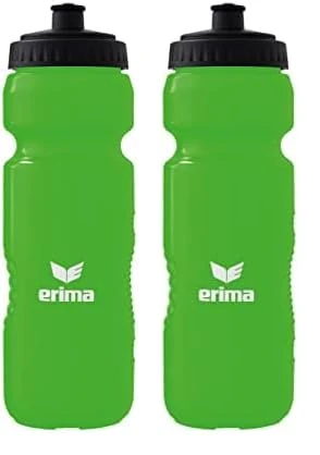 Erima Unisex Erwachsene Zubehör Team Trinkflasche, Kunststoff, green, Standard (Packung mit 2)