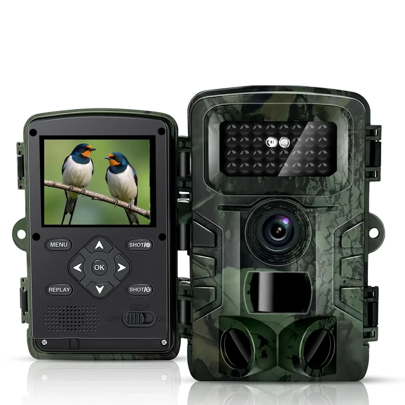 HAZA 4K WLAN Wildkamera mit App 64MP HD Wildtierkamera mit 940nm Nachtsicht Bewegungsmelder WiFi Jagdkamera mit SIM Karte,120°Weitwinkel,0.1s Trigger,IP66 für Wildüberwachung/Deer Scouting (1080P)