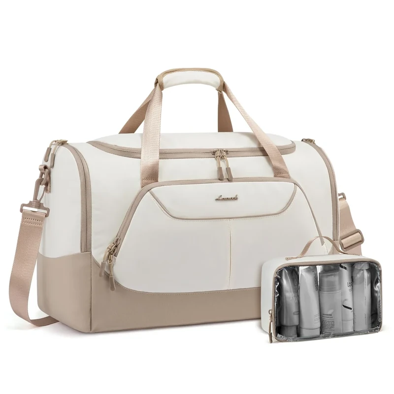 LOVEVOOK Sporttasche Damen 57L Groß Reisetasche mit Schuhfach & Nassfach, Gym Bag Schwimmtasche Saunatasche Handgepäck Tasche für Sport Fitness Training Reisen, Wasserdicht Travel Duffle Bags