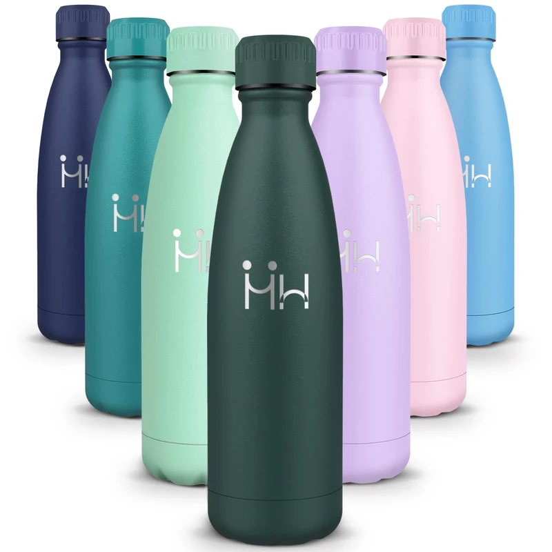 Trinkflasche Edelstahl - 750ml - Thermosflasche, BPA-Frei, Wasserflasche Sport - Auslaufsicher Wasserflasche,Trinkflasche Kohlensäure Geeignet, Thermoskanne für Fitness, Gym, Fahrrad