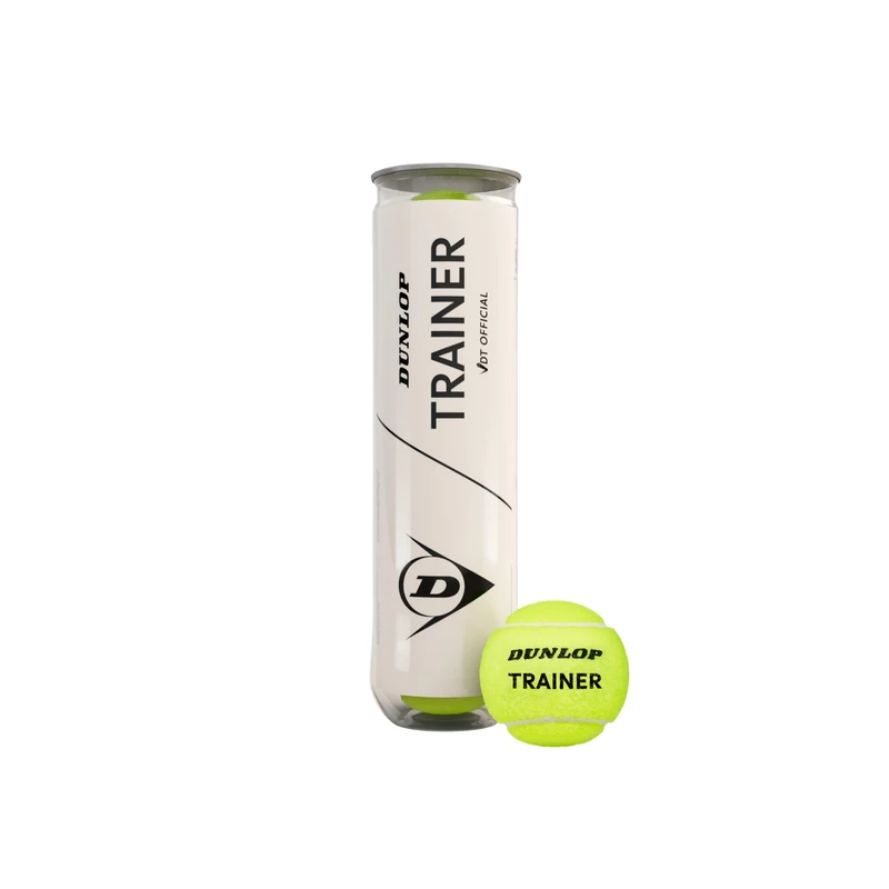 Dunlop Tennisball Trainer, VDT Offizieller, Premium Tennis Trainingsball - für Sand, Hartplätze und Rasen (4 Bälle)