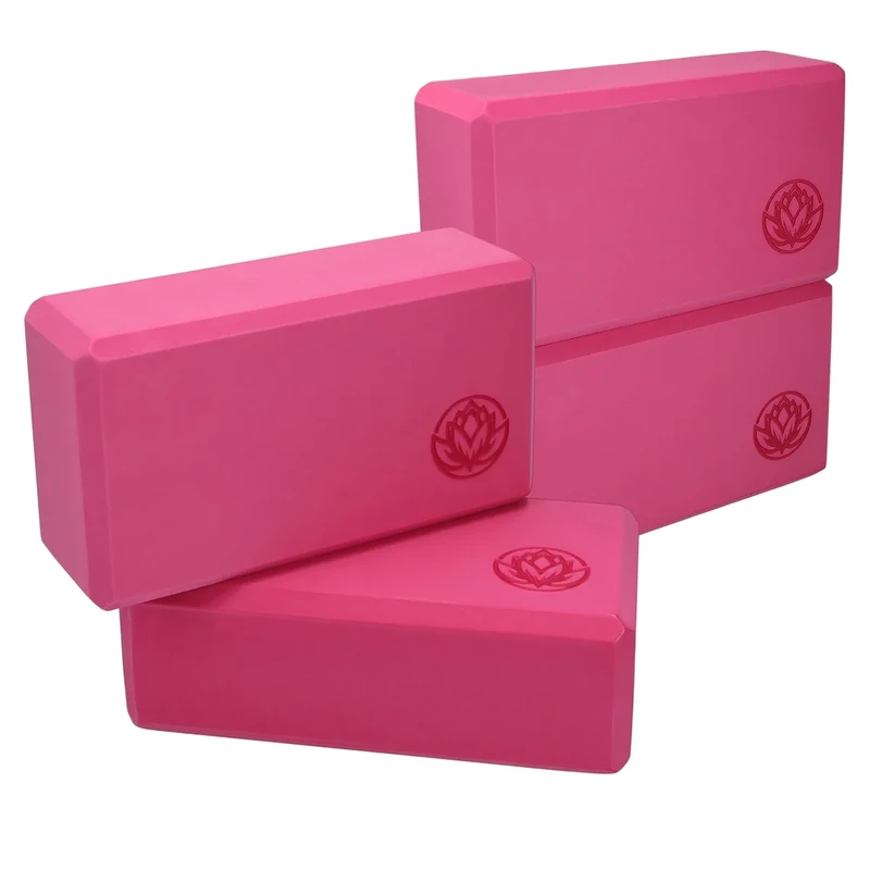 4x Yoga Block VonBueren | 22 x 12 x 7,5 cm je Yogablock | Yogablöcke für Damen und Herren aus EVA | Klötze für Pilates