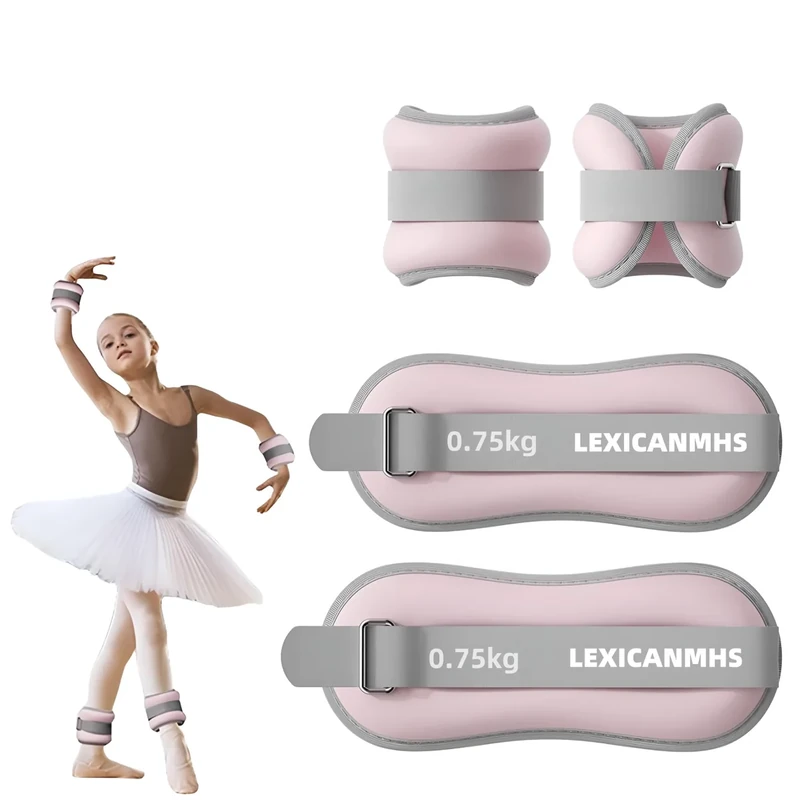 LEXICANMHS Gewichtsmanschetten 2PCS, Verstellbares Fußgelenkgewichte Set, Fuß-/Handgelenkgewicht Manschetten,Geeignet für Anfänger und Kinder Tanzen Bewegung, Gehen, Joggen (1, Kilogramm)