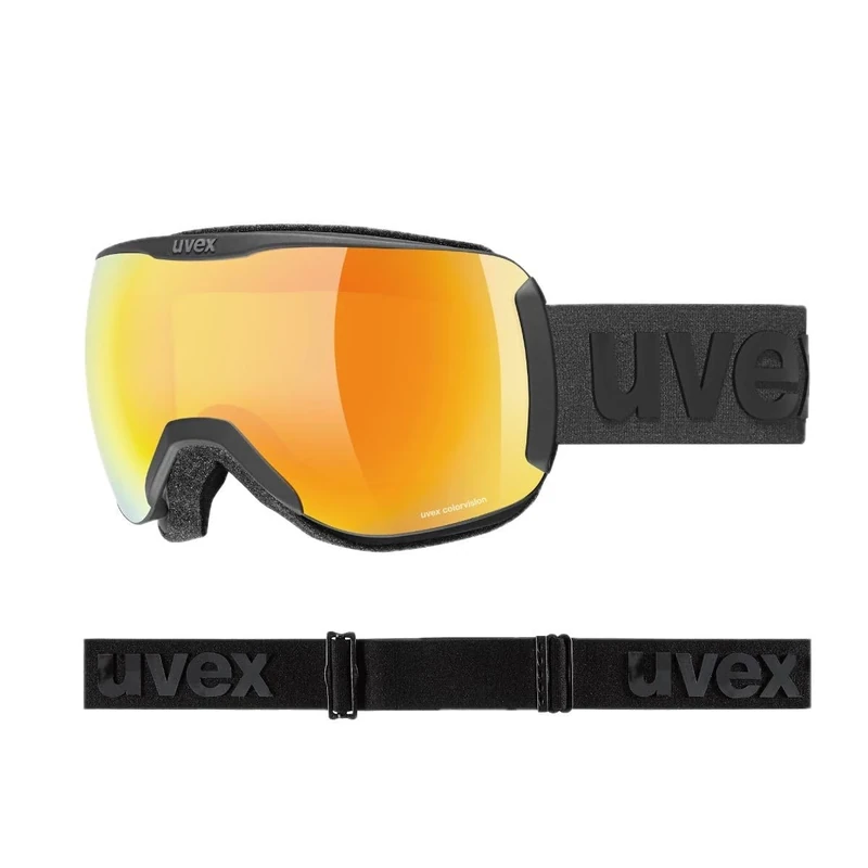 uvex athletic CV - kontrastverstärkende Skibrille mit Anti-Fog-Beschichtung im kantigen Retro-Design für Damen und Herren - white matt/rose-green - one size - Image 1