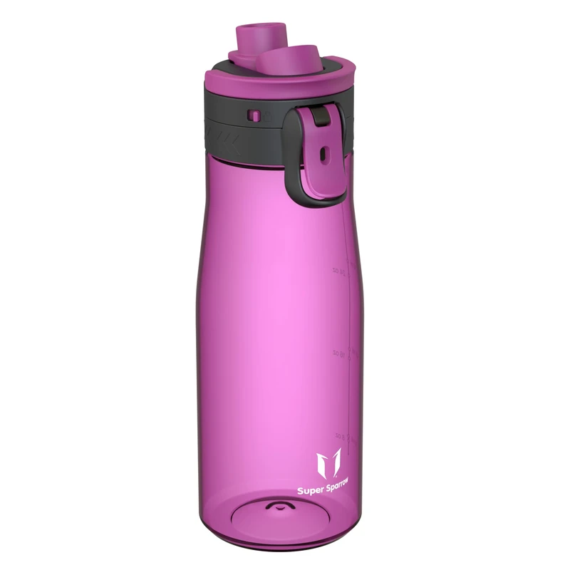 Super Sparrow Trinkflasche 1L - Tritan Wasserflasche - BPA-frei - Ideale Sportflasche - EIN-klick Schnellfluss TouchGulp Trinkflaschen - Leicht, Nachhaltig