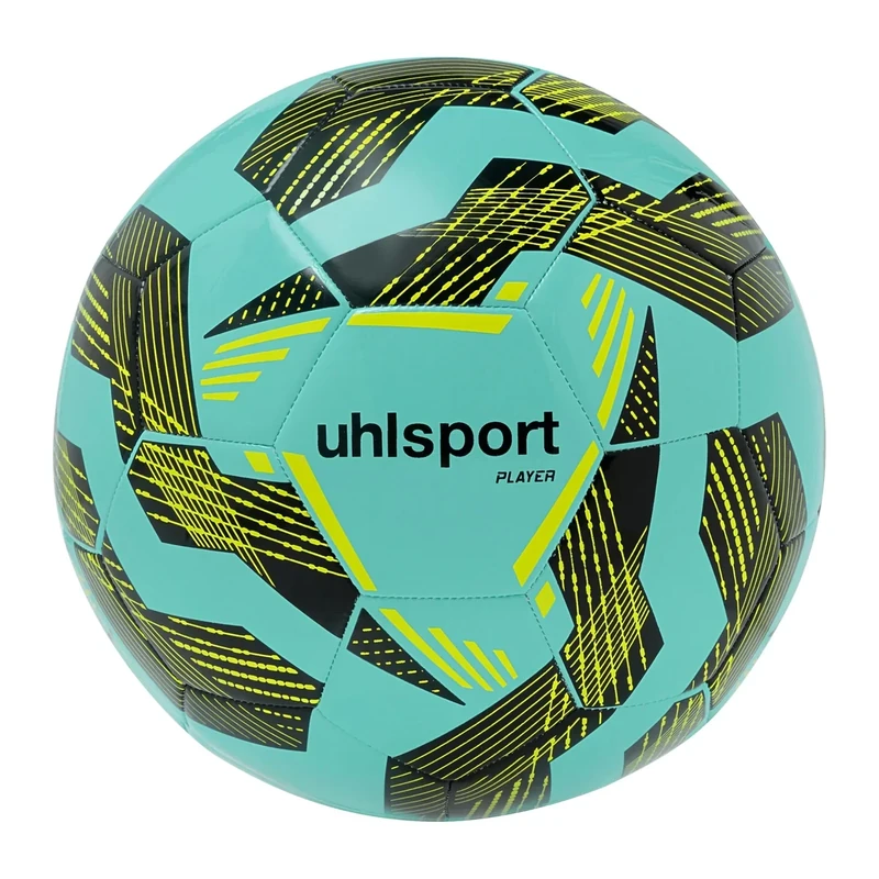 uhlsport Player Fußball Fussball Ball für Erwachsene - Größe 5, grün/schwarz/Fluo gelb