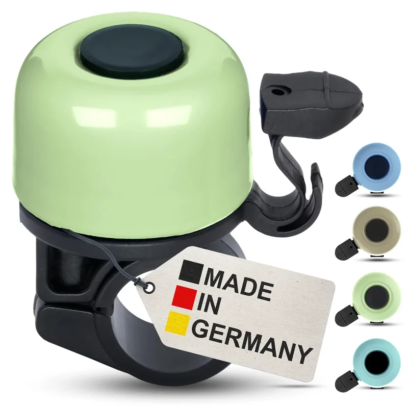 Fahrradklingel Kinder Jungen, Fahrradklingel Mädchen - Pastell Grün - Klingel Fahrrad Kinder, Klingel Kinderfahrrad, Laufrad - klingelt laut, einfache Montage