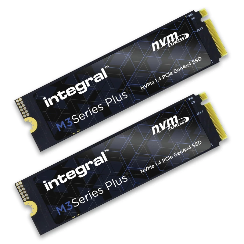 Integral 1TB M3+ SSD 2er-Pack NVMe M.2 2280 PCIe Gen4x4 R-5000MB/s W-4500MB/s M2 Solid-State-Laufwerk