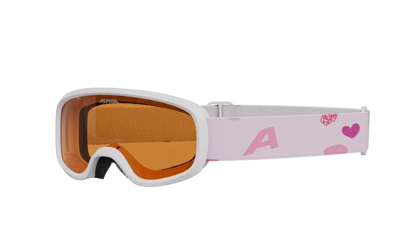 ALPINA CARVY 3.0 - Beschlagfreie, Extrem Robuste & Bruchsichere Skibrille Mit 100 Prozent UV-Schutz, Extra Kleine Passform Für Kinder, rose matt