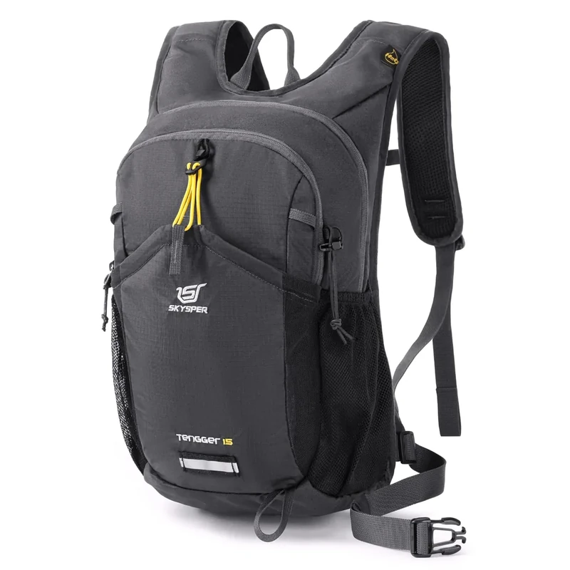 SKYSPER Wanderrucksack, 15L Kleiner Rucksack Leicht Tagesrucksack Damen Daypack für Wandern Hiking Backpack Herren