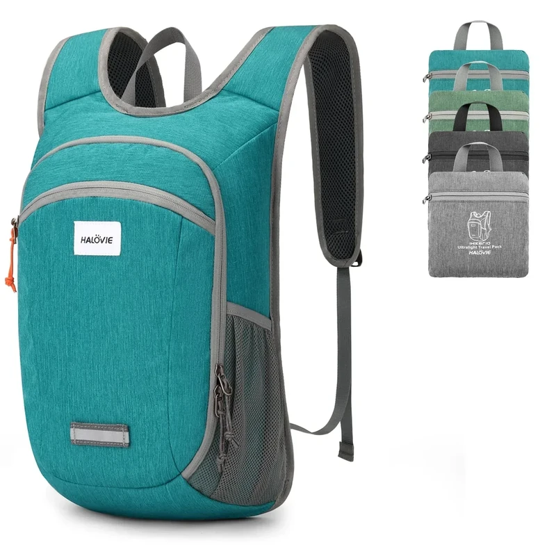 HALOVIE Faltbarer Rucksack Ultraleicht 10L Tagesrucksack Faltbar für Herren Damen Klein Wanderrucksack Daypack Faltrucksack für Wandern Reisen