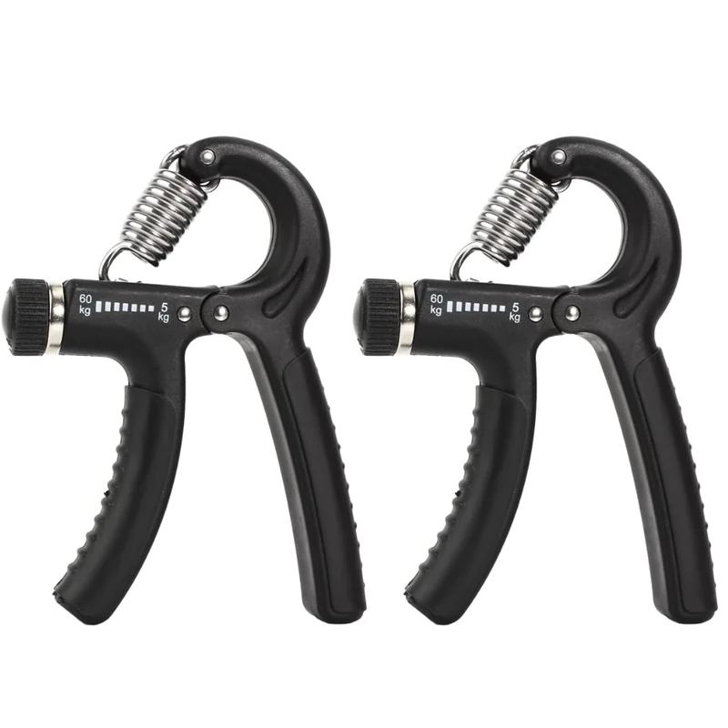 KiwiPower 2er Set Handtrainer – Einstellbarer Griffkraft Trainer 5–60 kg – Unterarmtrainer & Fingertrainer für Fitness, Klettern & Rehabilitation