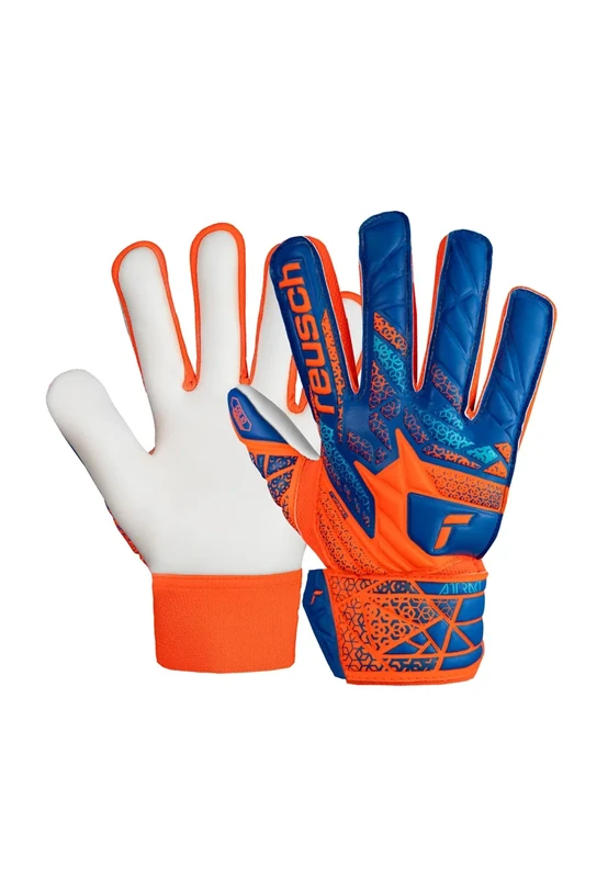 Reusch Attrakt Starter Solid Finger Support Junior Torwarthandschuhe Kinder Jugendliche Fußballhandschuhe Fingerprotektion für alle Wetterbedingungen und Spielfeldoberflächen