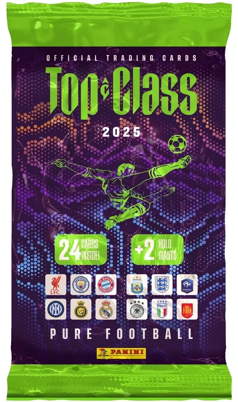 PANINI FIFA Top Class 2025 Trading Cards Fat Pack 24 Karten + 2 Holo Giants