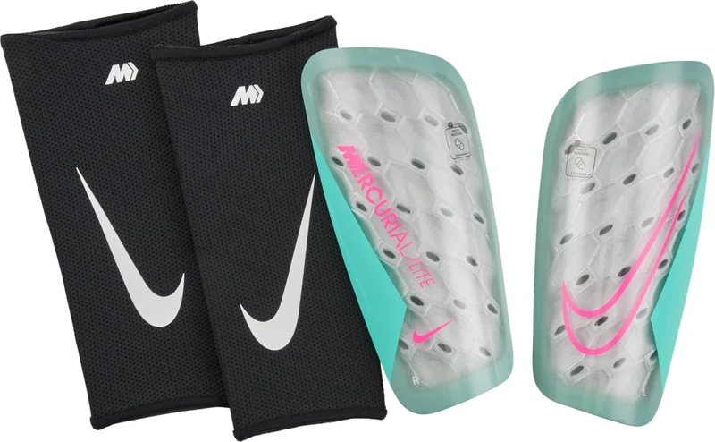 NIKE DN3611-395 Nike Mercurial Lite Shin guards Unisex OCEAN CUBE/AURORA GREEN/PINK BLAST Größe L