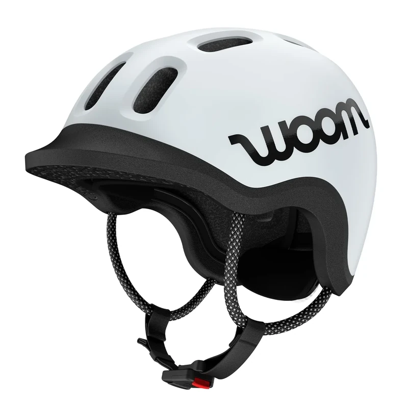 woom Ready Kids' Helmet, Adjustable Pinch-Free Children's Helmet with Reflective Details for Bicycle Riding, Roller Skating & Scooting, for Boys & Girls (Ages 1-14) - Pale Grey - Medium