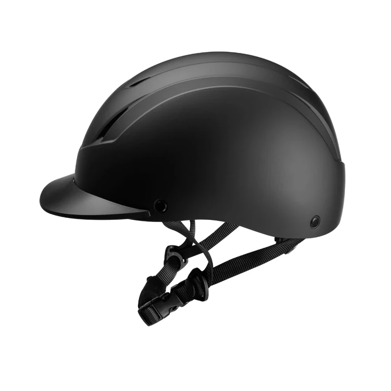 PFIFF 103119 Reithelm ProtectionX, Erwachsenenreihelm, Größenverstellbarer Helm für Erwachsene, mit Belüftunssystem, Schwarz, Größe 55-59cm (M)