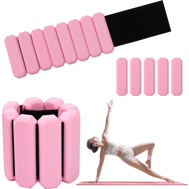Omtofo Verstellbare Handgelenkbeschwerer, Handgelenkgewichte Knöchelgewichte Set 2er, Gewichtsmanschetten Handgelenk Gewichte Ankle Weights Für Yoga, Tanz, Barre, Pilates, Cardio, Aerobic, Walking