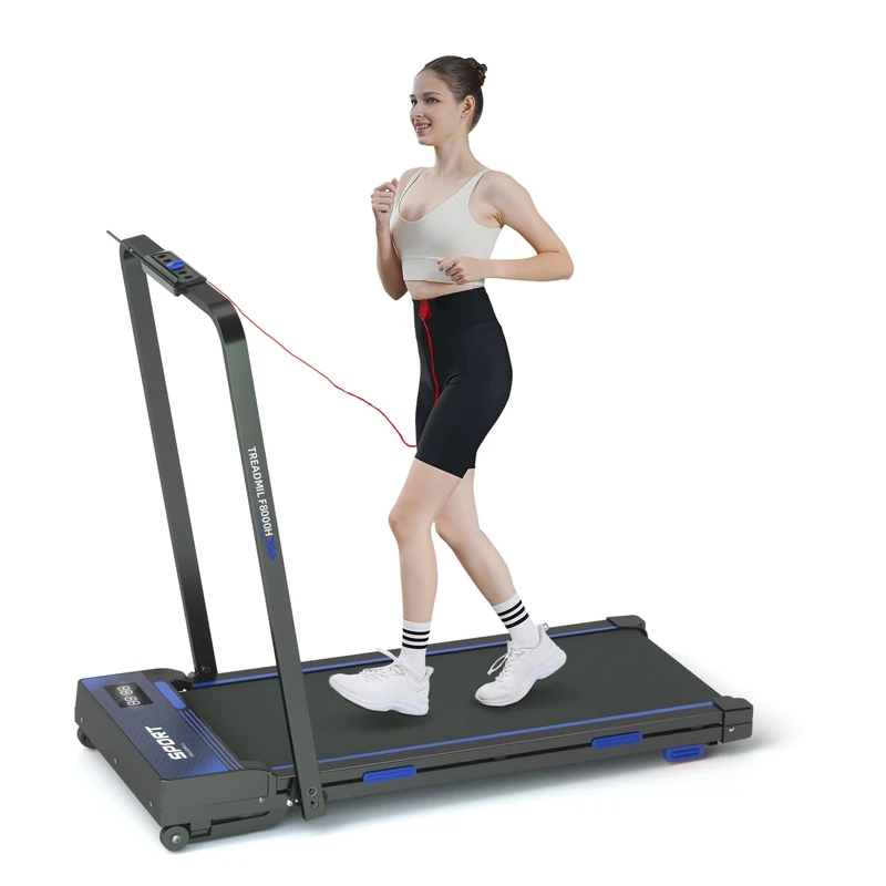 Laufband für Zuhause, Treadmill mit elektrisch Verstellbarer Steigung 15％, 1-12 km/h, Walking Pad und laufband klappbar 4 in 1 mit Fernbedienung/LED-Anzeige, Ipad/Handy-Holder. - Image 1