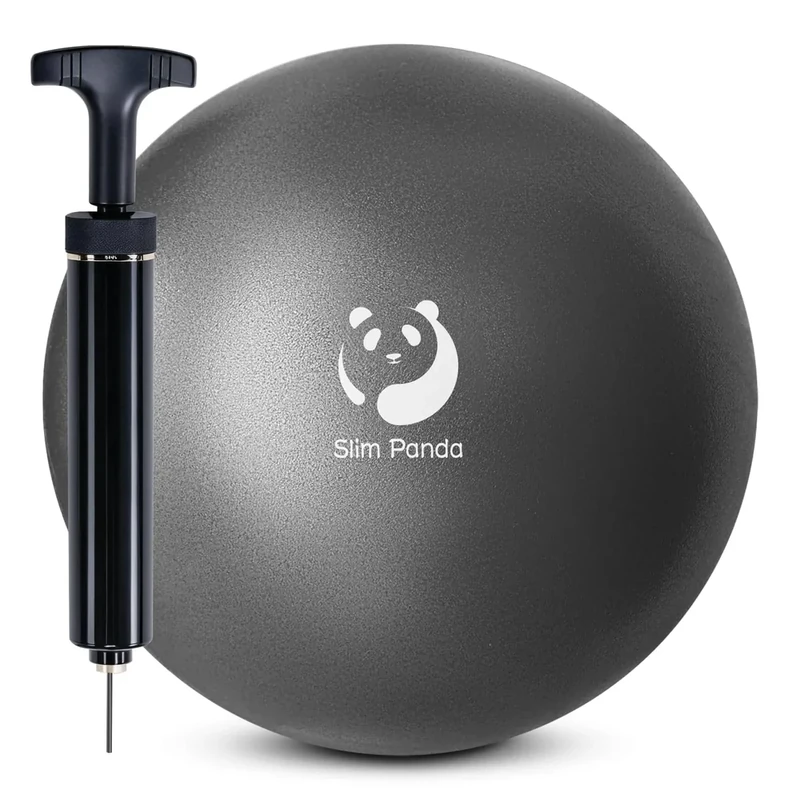 Slim Panda Gymnastikball Klein,23-25cm Pilates Ball mit Pumpe,Soft Yoga Ball fürHause,Fitness,Balance Training（Auslaufsichere Aufblasdüse）