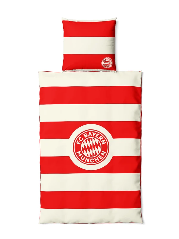 FC Bayern München I Bettwäsche Microfaser I Unisex I Rot/Weiß I 135x200 cm I Fußballfan I Bundesliga