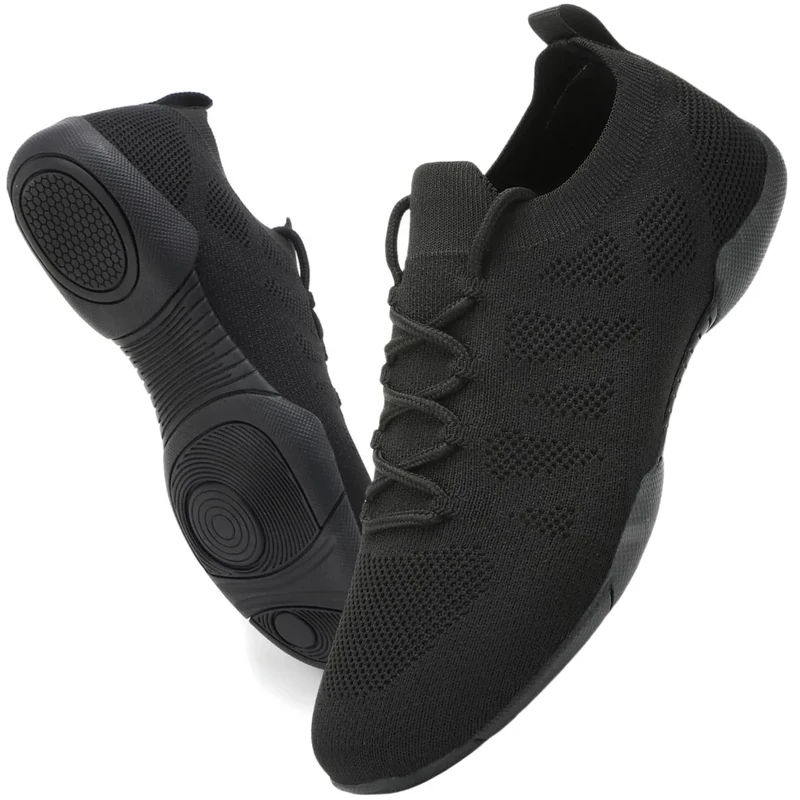 Kvwqoty Cheerleader Mädchen Schuhe Tanzsneaker Damen Cheerleading-Turnschuhe Cheer Tanz Tennis Sneaker Mesh Flexibel Gymnastik Outdoor Fitness Schuhe Damen Schwarz 42 Herren - Image 1