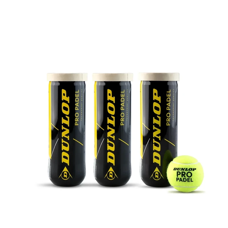 DUNLOP Pro Padel – Padel Bälle für Wettkämpfe und Turniere (1x3er Dose) (Packung mit 3)