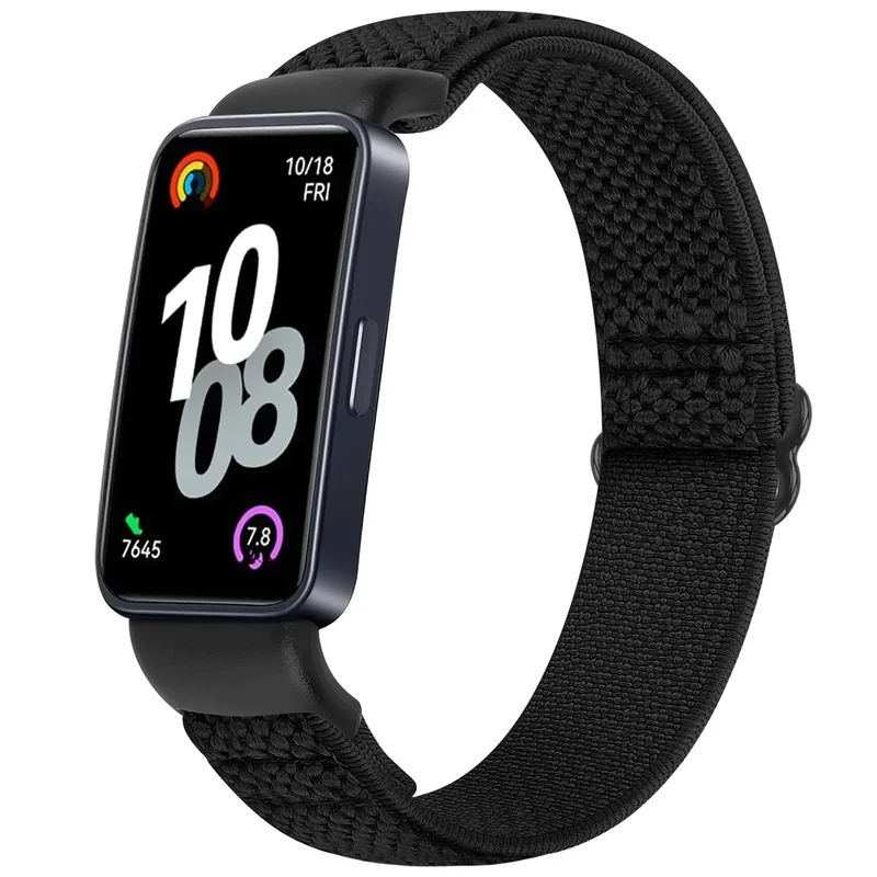 Yunshare Elastisches Armband Kompatibel mit Huawei Band 10/Huawei Band 9/Huawei Band 8, Sport Nylon Verstellbares Atmungsaktives Bequemes Uhrenarmband Ersatzarmband für Damen Herren
