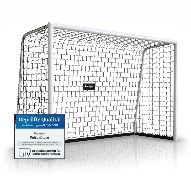 Racetex Fussballtore für Garten Kinder und Erwachsene [ENORM ROBUST] - Fußballtor Kinder mit Stabiler Stahlrahmen Front - Fußballtore inkl. Edelstahl Erdanker - Das Tor für den Garten (300x200 (cm))