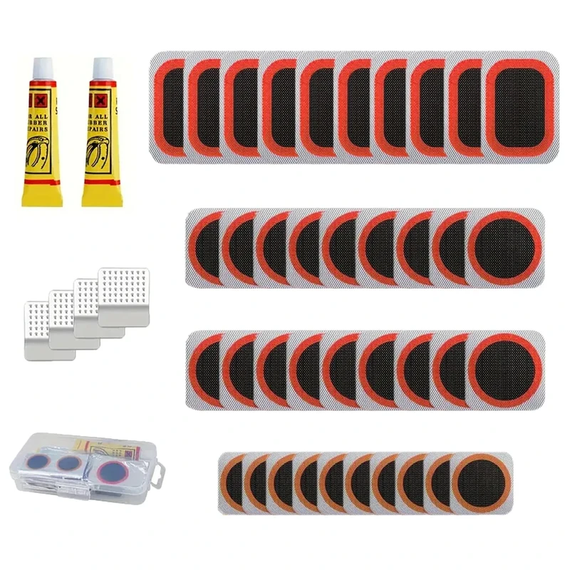 AONAT 44-teiliges Fahrrad Reparaturset – Fahrrad Flickzeug Set mit tragbarer Aufbewahrungsbox, Ideal für Fahrräder, Motorräder, Geländefahrzeuge und mehr – Perfekt für schnelle Reparaturen unterwegs