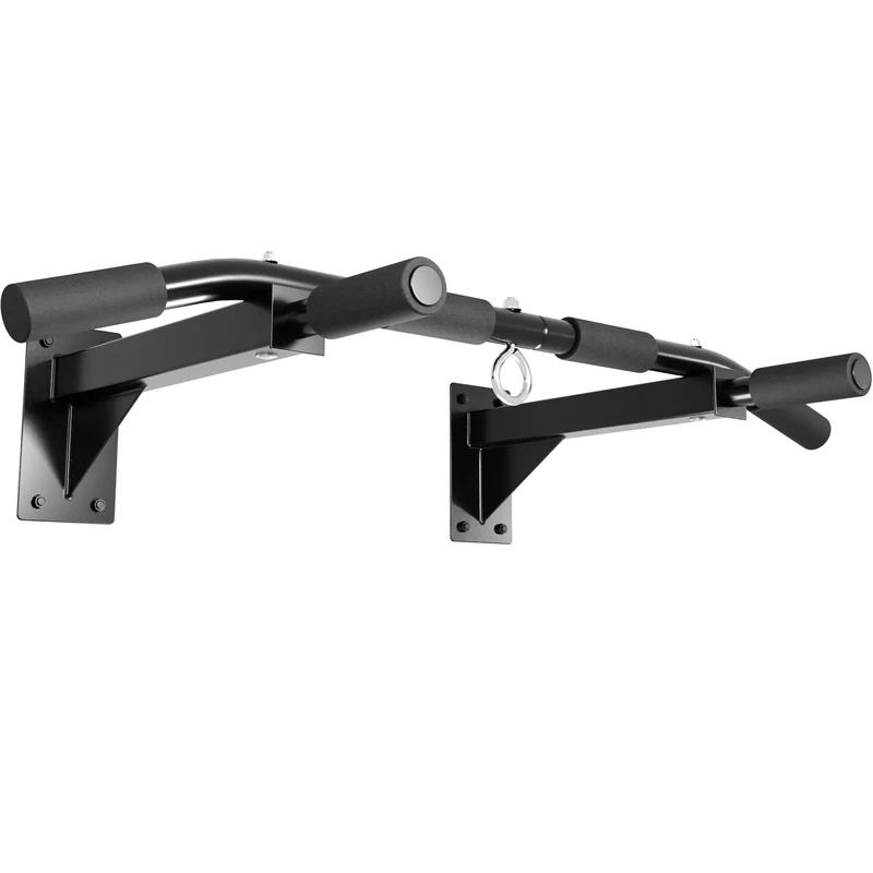 LUXTRI Klimmzugstange zur Wandmontage bis 200 kg, Klimmzug Stange aus Stahl mit gepolsterten Griffen, Fitness Zubehör Pull Up Bar für Training zu Hause, Trainingsstange für verschiedene Sportübungen