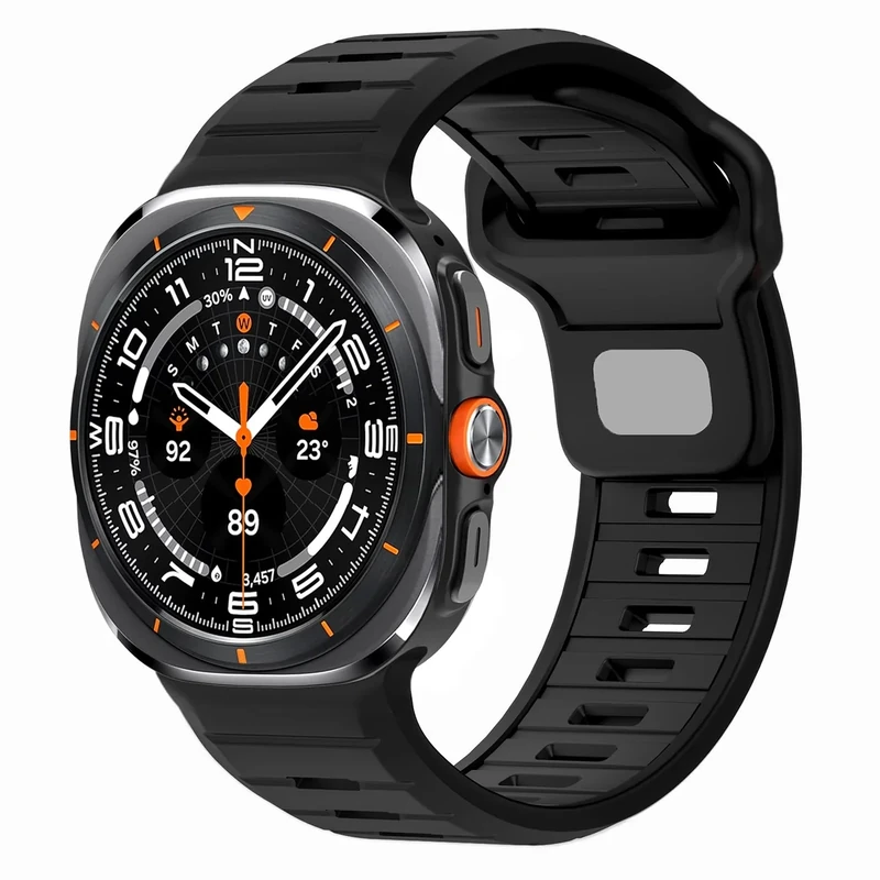 Gugobit Kompatibel mit Samsung Galaxy Watch Ultra Armband 47mm(2024/2025), Sport Weiches Silikon Atmungsaktiv Wasserdicht Langlebige Ersatzarmbänder für Galaxy Watch Ultra Armband 47mm Herren Damen