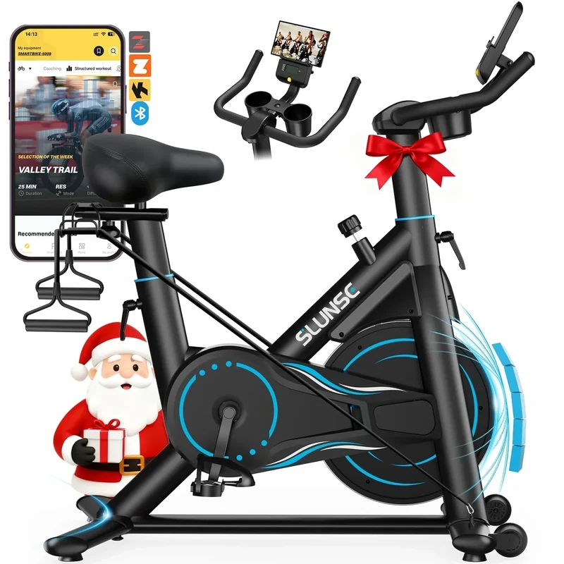 SLUNSE Heimtrainer Fahrrad mit APP
