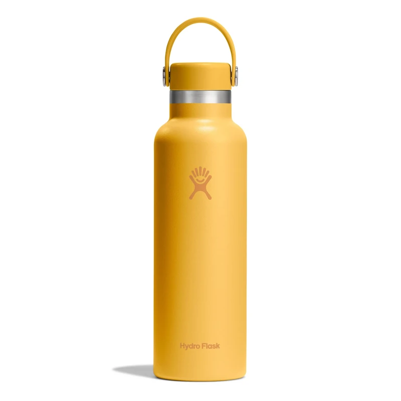 Hydro Flask – Standard Flex Cap 621 ml (21 oz) Bottle – Edelstahl, Auslaufsicher, Becherhalter kompatibel – Isoliert Kalt 24 Std & Heiß 12 Std – Sunbeam
