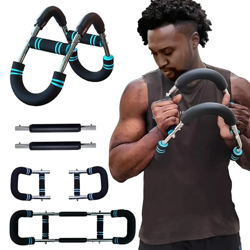 Twister Armtrainer, U-förmiger Verstellbares Brust, Arm & Oberschenkel Trainingsgerät (30-50 kg / 70-110 lb), Tragbarer Federwiderstand mit abnehmbarem Design, Fitnessgeräte für zuhause, Büro & Reise