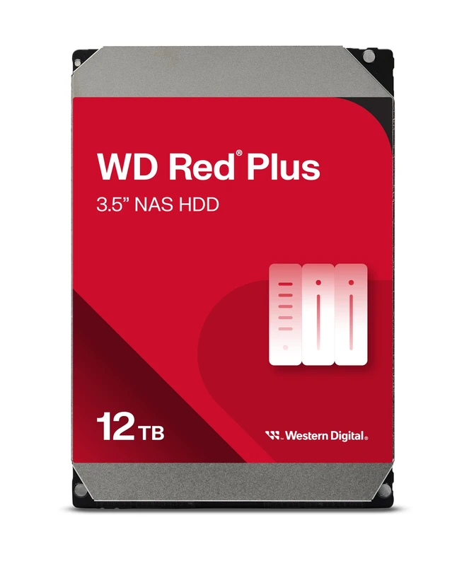 WD Red Plus 12 TB NAS Interne Festplatte 3,5 Zoll - 7200 U/Min, SATA 6Gb/s, CMR, 256MB Cache