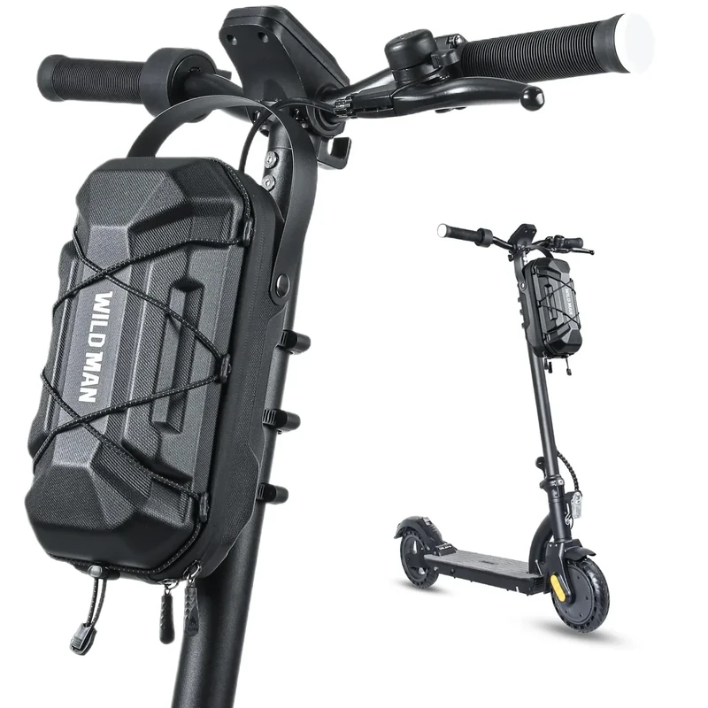 Faireach 3L E Scooter Tasche, Schnellverschluss Roller Tasche mit Mehrfarbige Elastische Kordel, Wasserdicht Große Kapazität Lenkertasche Escooter für Segway, Ninebot, Xiaomi, Mijia