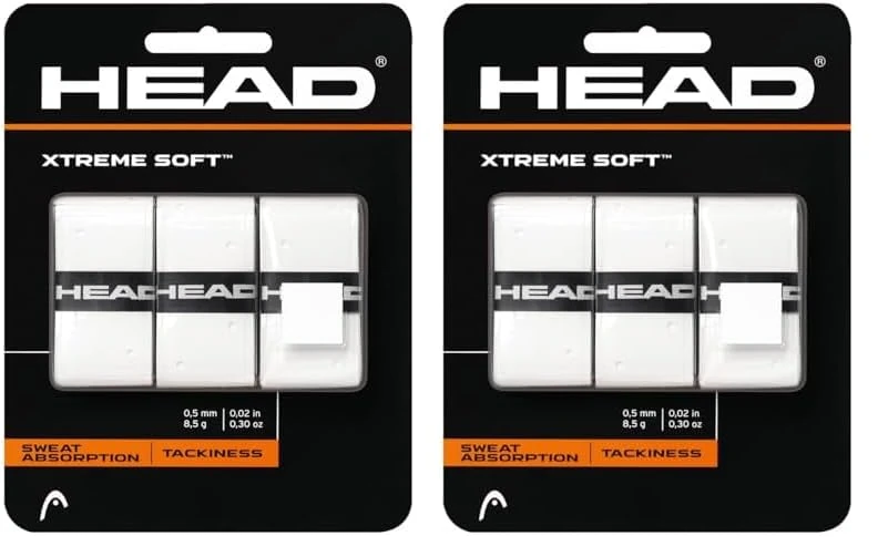 Head Unisex – Erwachsene Xtremesoft™ Griffband, Weiß, Einheitsgröße EU (Packung mit 2)